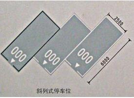 斜車位劃線標(biāo)準(zhǔn)尺寸圖！ 