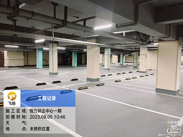 飛揚(yáng)市政恒力環(huán)企中心停車場(chǎng)劃線項(xiàng)目。